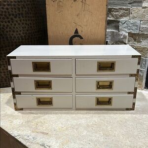 SOLD- Vintage MELE Wooden Jewelry Case